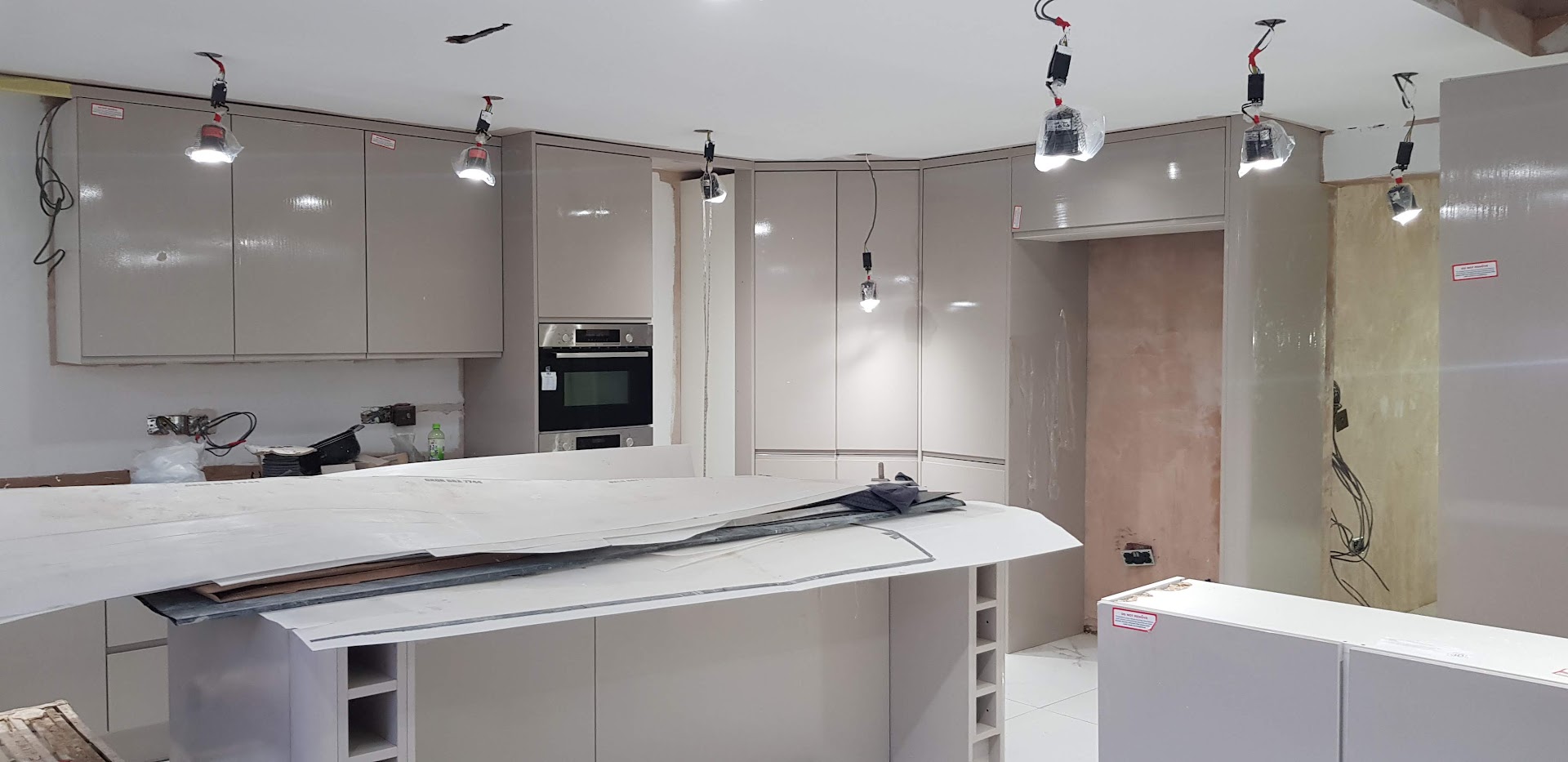 Kitchen installation project in progress